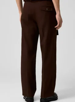 Belted pleated pant