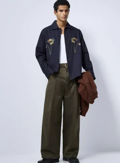 Belted pleated pant