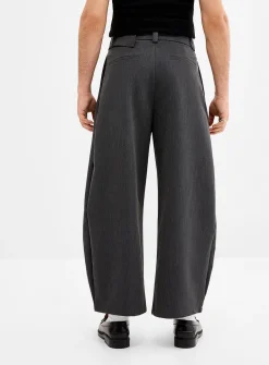 Belted pleated pant