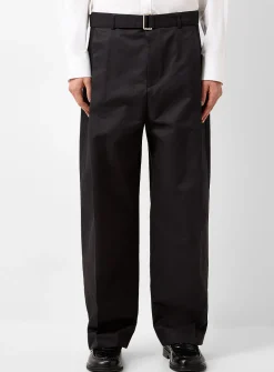 Belted pleated pant