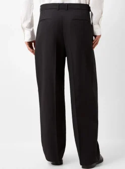 Belted pleated pant