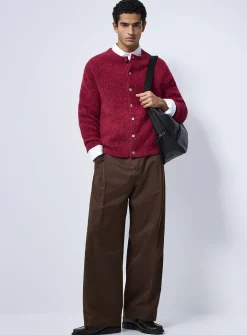 Belted pleated pant