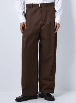Belted pleated pant