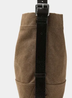 Belt-like handle tote