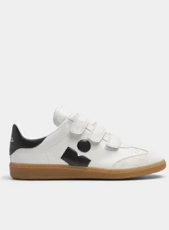 Beth black and greige leather sneakers