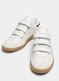 Beth black and greige leather sneakers
