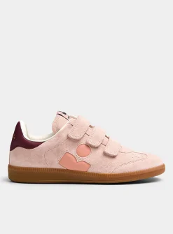 Beth light pink suede sneakers