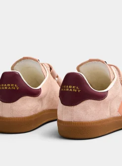 Beth light pink suede sneakers