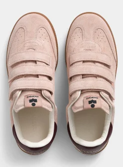 Beth light pink suede sneakers