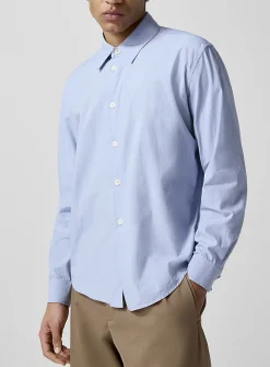Beyond powder blue poplin shirt