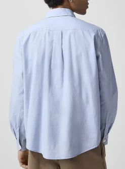 Beyond powder blue poplin shirt