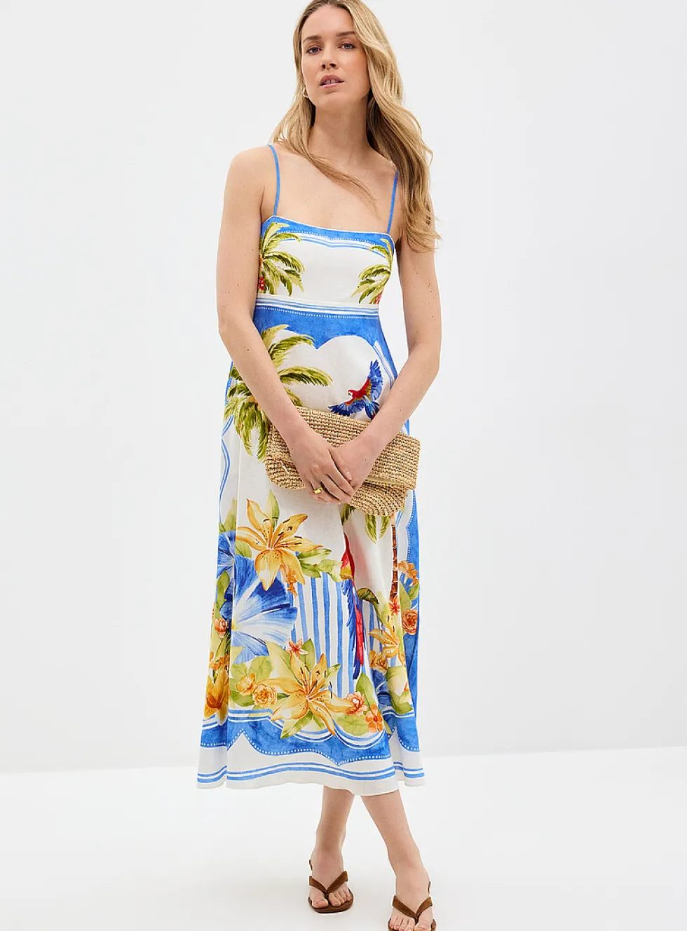 Bianca tropical paradise midi dress
