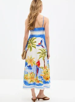 Bianca tropical paradise midi dress