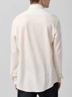 Bianco Oasi stretch jersey shirt