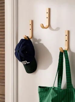 Birch wood wall hooks