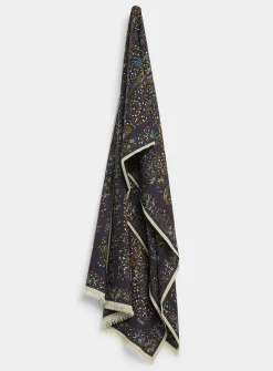 Birds of Paradise wool and silk scarf