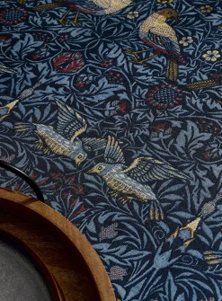 Birds tapestry blue tablecloth