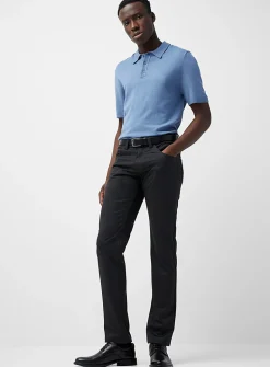 Bird's-eye knit washable pant