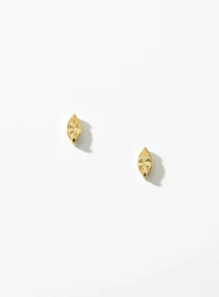 Birthstone oval earrings