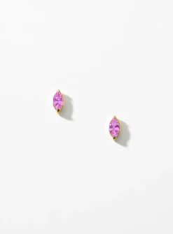 Birthstone oval earrings