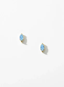 Birthstone oval earrings