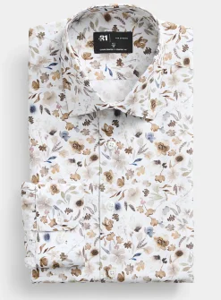 Bistre painterly floral shirt