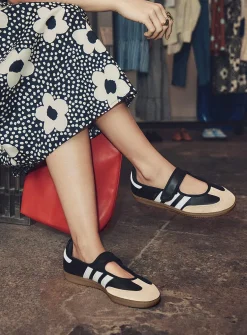 Black and ivory Samba Jane sneakers