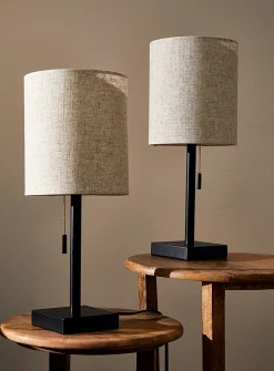 Black base minimalist table lamps