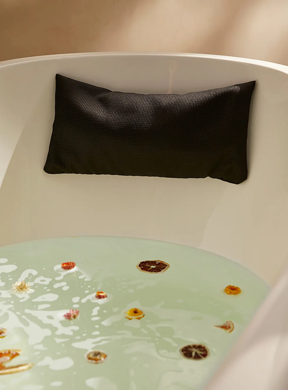 Black bath cushion