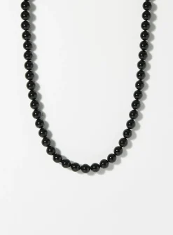 Black bead necklace