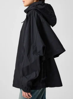 Black canvas windbreaker
