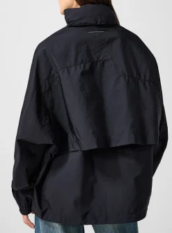 Black canvas windbreaker