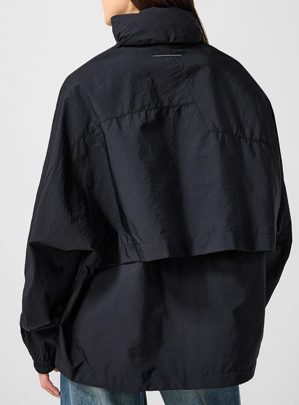 Black canvas windbreaker
