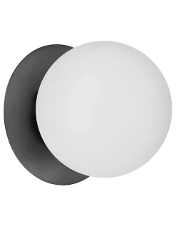 Black celestial globe sconce