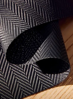 Black chevron vinyl placemats