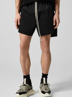 Black crisp fabric short