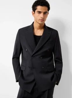Black double-breasted jacket
