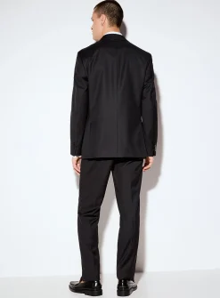 Black double-breasted suit