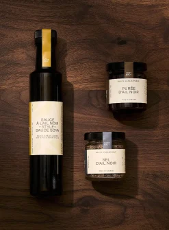 Black garlic umami trio