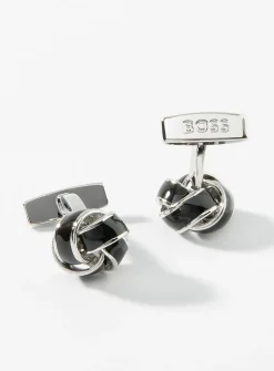 Black knot cufflinks