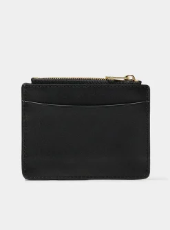 Black leather Paris card holder