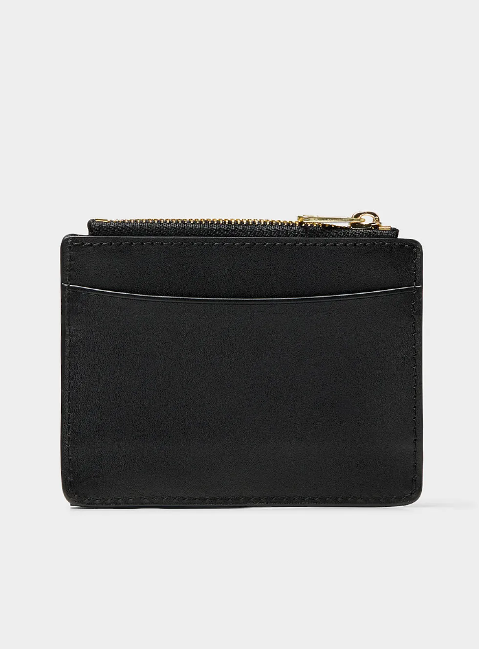 Black leather Paris card holder