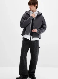 Black leopard carpenter pant