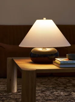 Black marble base table lamp
