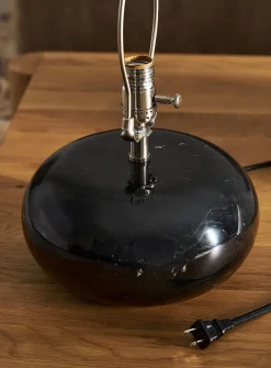 Black marble base table lamp