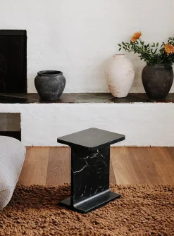 Black marble Tullia accent table