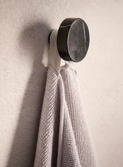 Black marble wall-mounted hook
