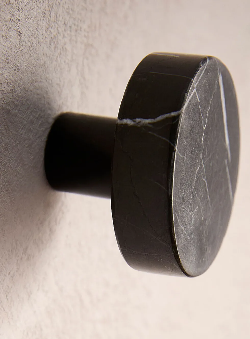 Black marble wall-mounted hook