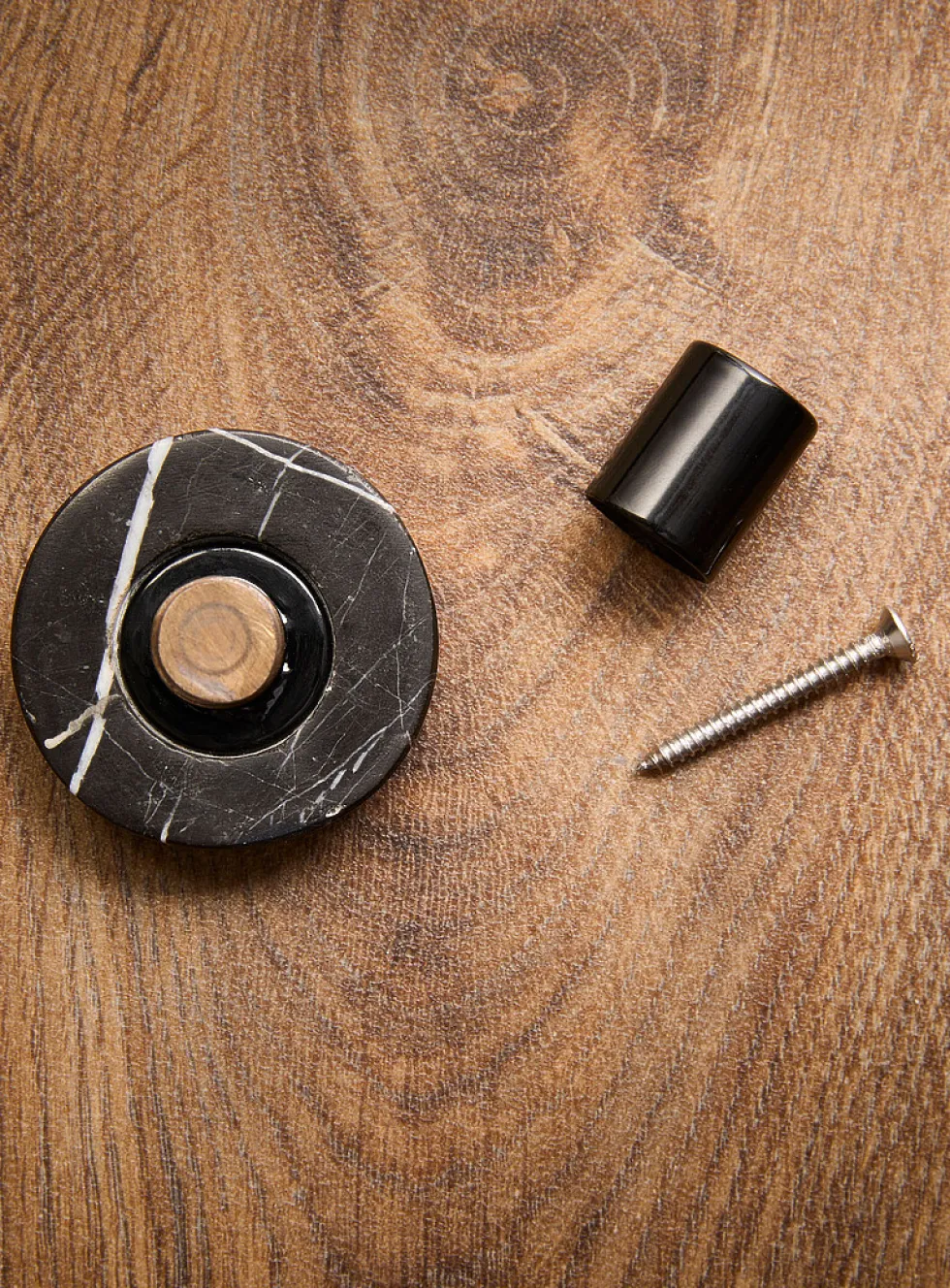 Black marble wall-mounted hook