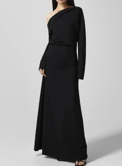 Black one-shoulder dress